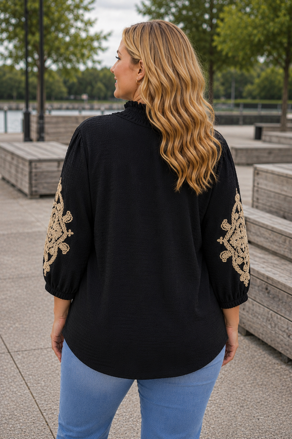 PS TOP 'BORDUURSEL' | ZWART