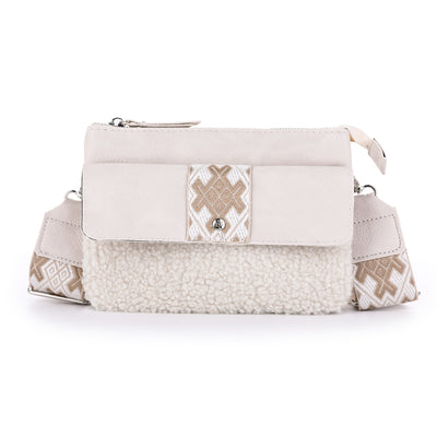 KLEINE TAS 'AZTEC FLAP' | BEIGE
