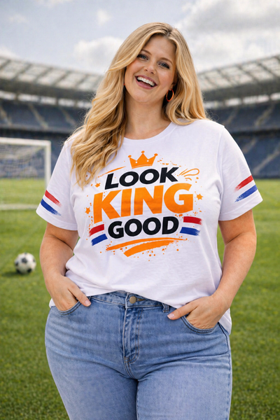 T-SHIRT ‘LOOK KING GOOD’ | WIT