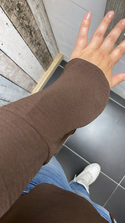 BLOUSE 'TROMPETMOUW' | BRUIN