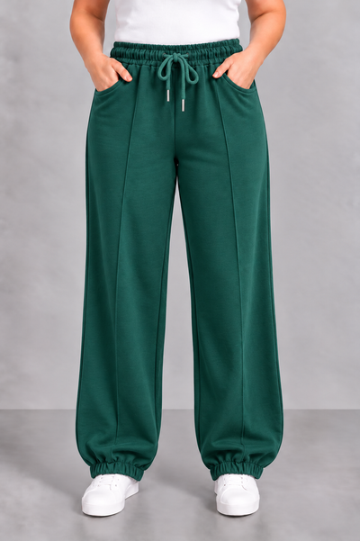 PS JOGGINGBROEK 'ELASTIEK' | FLESSENGROEN