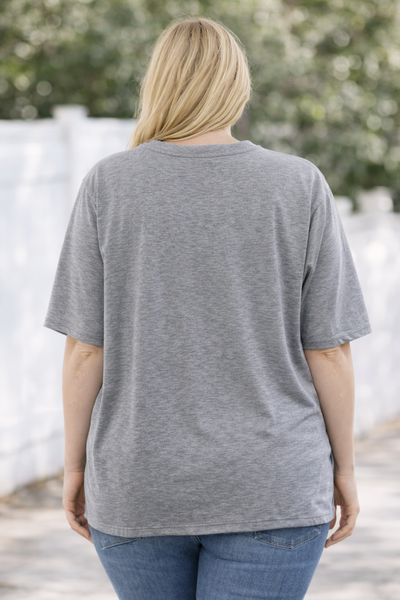 PS T-SHIRT ‘BASIC V-HALS | GRIJS
