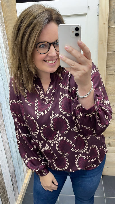 BLOUSE 'GREET' | AUBERGINE