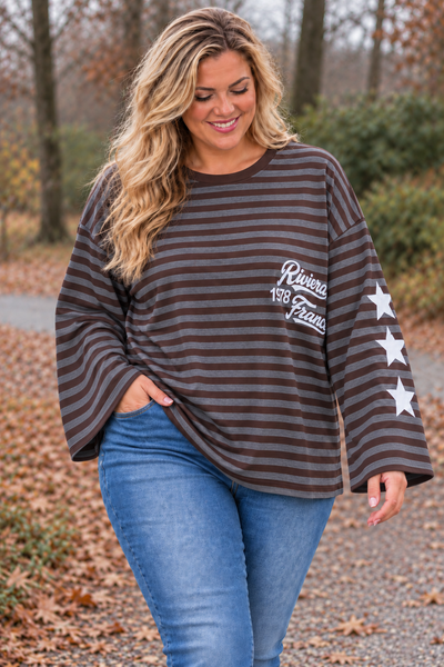 PS TOP 'AUTUMN STARS' | DONKERGRIJS
