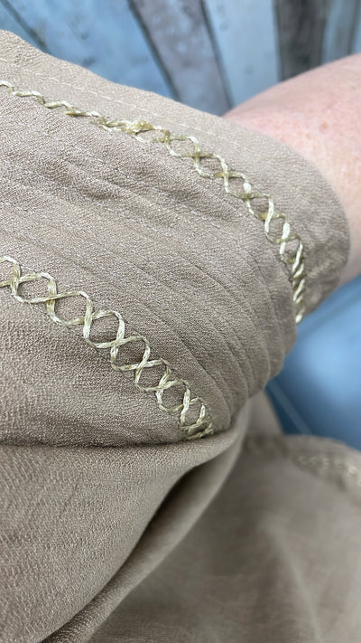 PS TOP 'LUREX KATOEN' | TAUPE