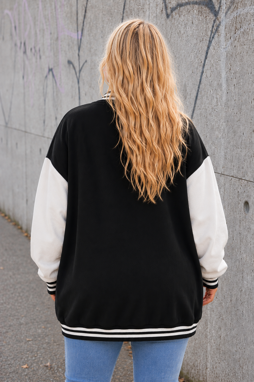 PS BASEBALL JACKET | ZWART