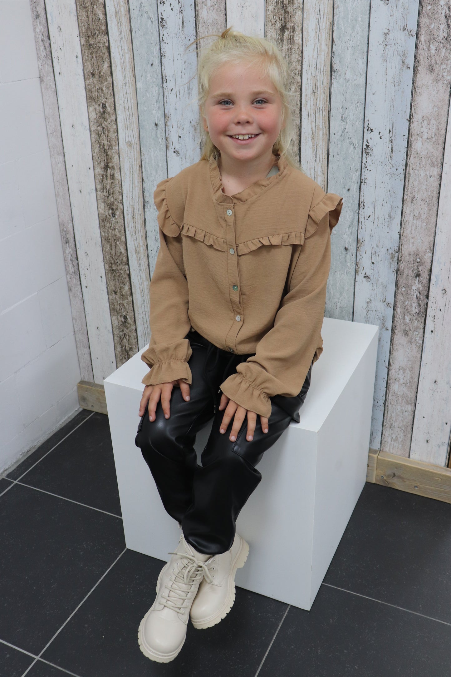 KIDS BLOUSE 'ROEZEL' | TAUPE