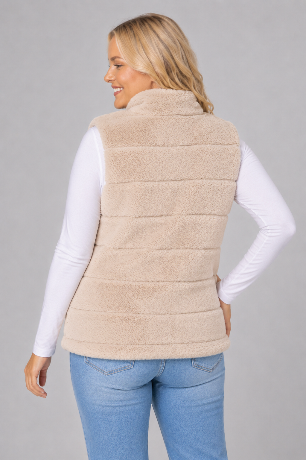 PS GILET 'NEPBONT' | BEIGE