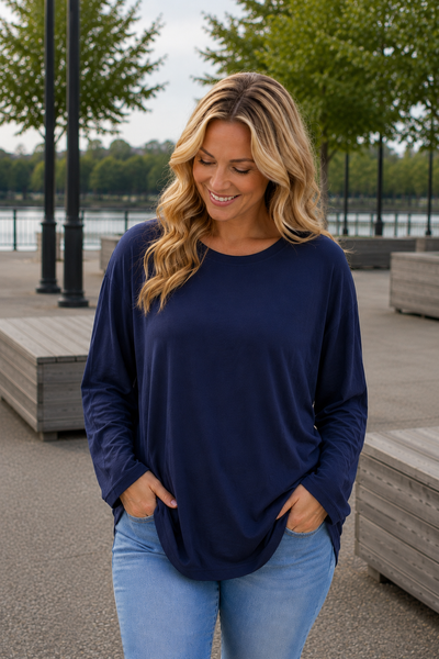 PS LONGSLEEVE | JEANSBLAUW