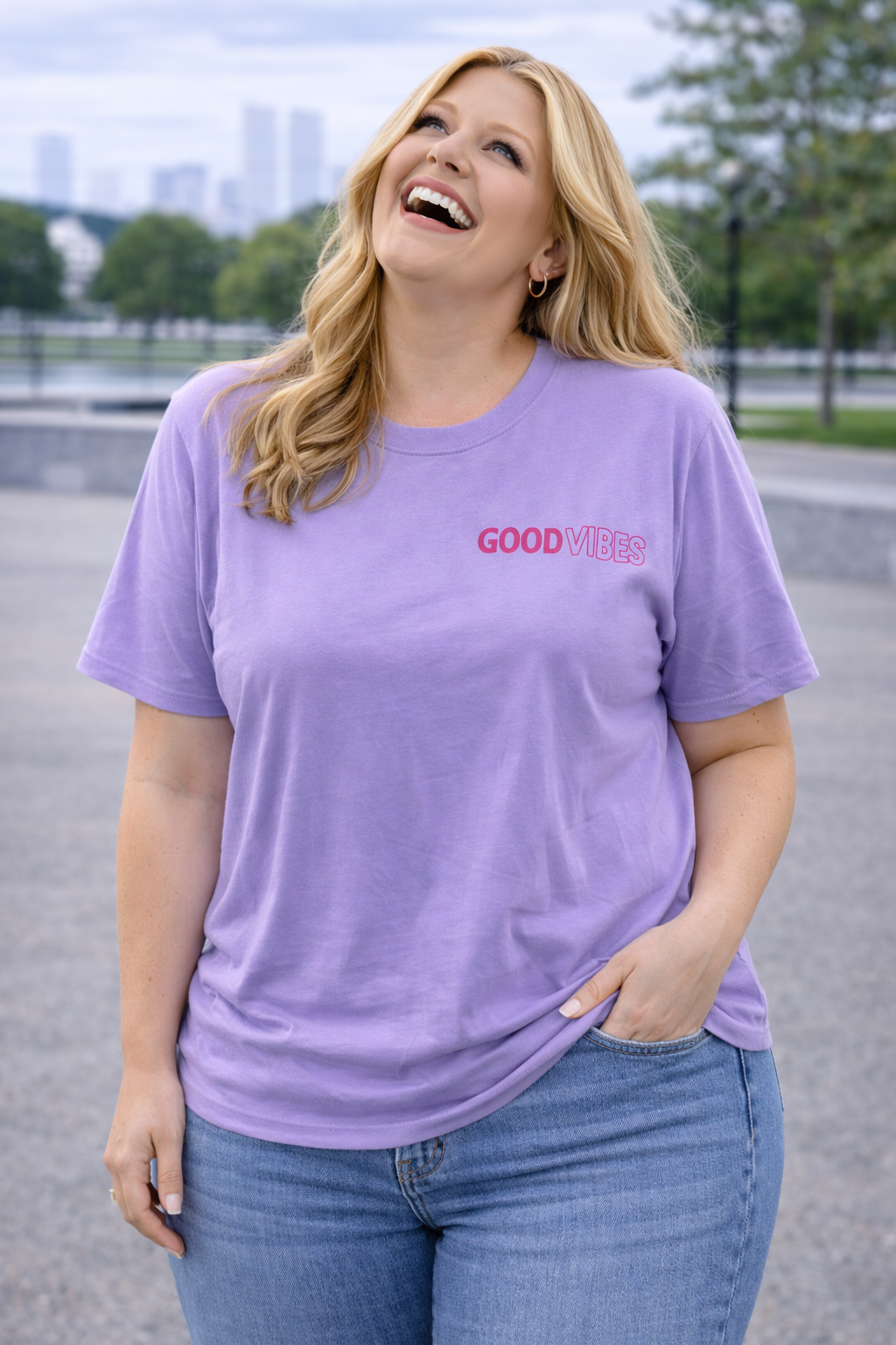 PS T-SHIRT ‘GOOD VIBES' | LILA