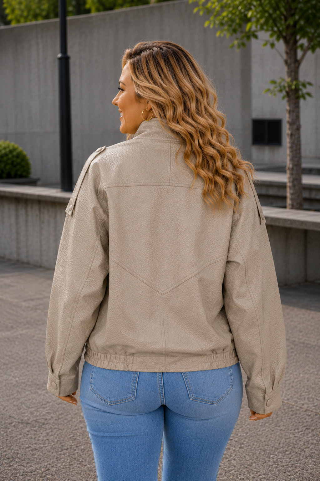 PS JAS 'LEATHERLOOK' | BEIGE