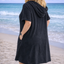 PS PONCHO 'BADSTOF' | ZWART