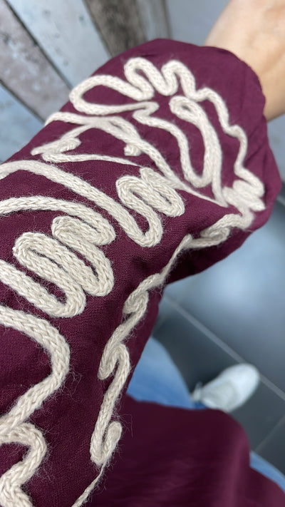 BLOUSE 'BORDUURSEL' | BORDEAUX