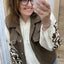 BLOUSE 'BORDUURSEL' | BEIGE