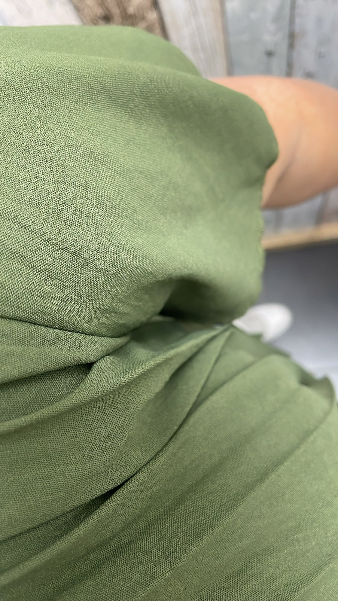 PS BLOUSE 'PLISSÉ' | ARMY