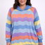 PS HOODIE 'RAINBOW' | LICHTBLAUW