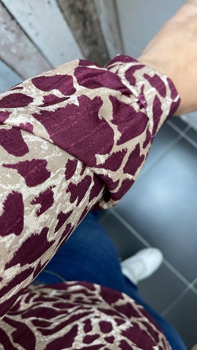 BLOUSE 'STRIK' | AUBERGINE