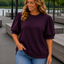PS TOP ‘POFMOUW' | AUBERGINE