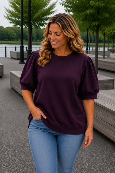 PS TOP ‘POFMOUW' | AUBERGINE