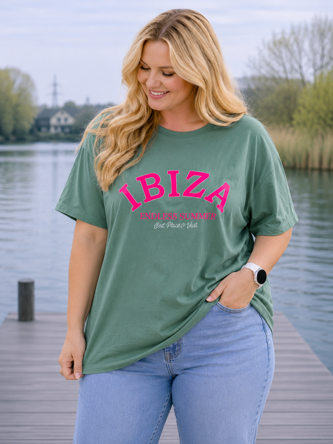 PS T-SHIRT 'IBIZA' | EMERALD GREEN