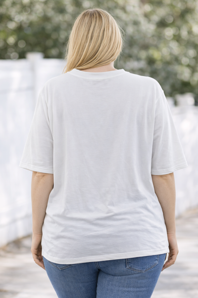PS T-SHIRT ‘BASIC V-HALS | WIT