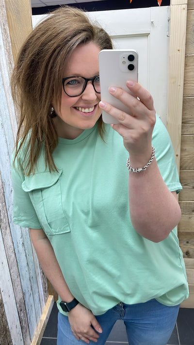 PS T-SHIRT ‘POCKET' | EMERALD GREEN