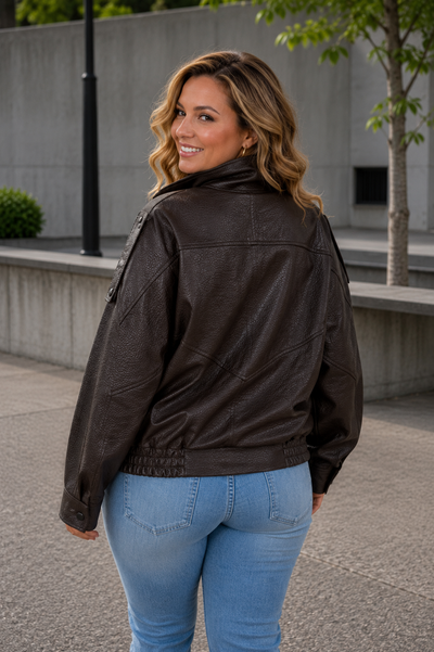 PS JAS 'LEATHERLOOK' | DONKERBRUIN