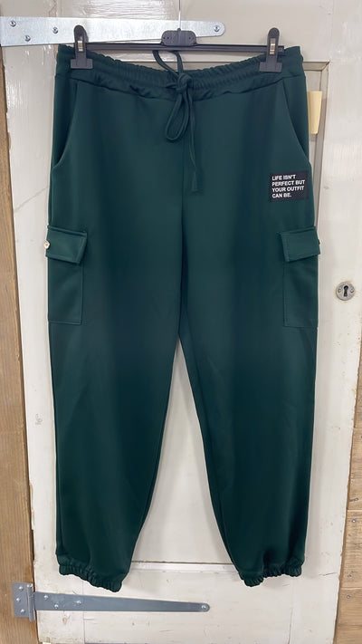 PS JOGGINGBROEK 'EMBLEEM' | DONKERGROEN