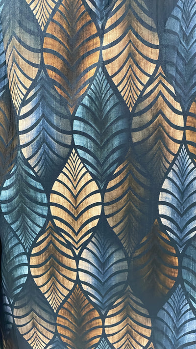 BLOUSE 'BLAD' | DONKERBLAUW