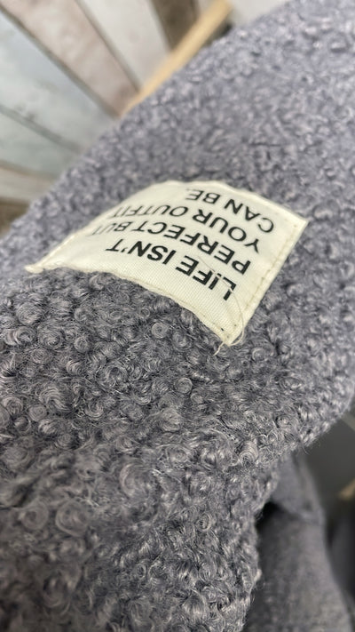 PS VEST 'TEDDY EMBLEEM' | GRIJS