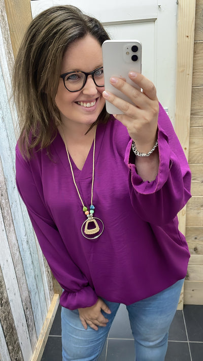 PS BLOUSE ‘KETTING’ | MAGENTA