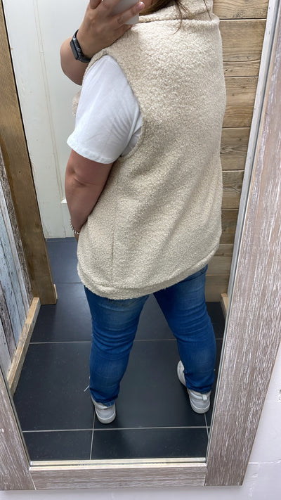 PS GILET 'TEDDY' | BEIGE