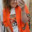 PS T-SHIRT ‘PANTER' | OFF-WHITE/ORANJE