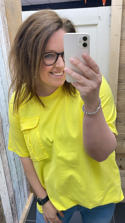 PS T-SHIRT ‘POCKET' | GEEL