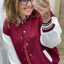 PS BASEBALL JACKET | BORDEAUX