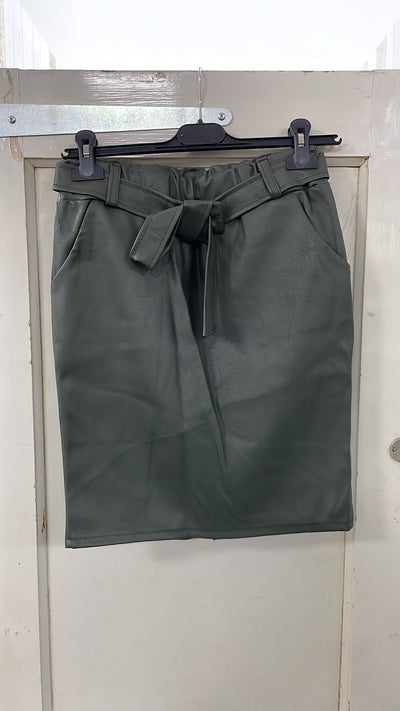 ROK 'LEATHERLOOK' | GROEN