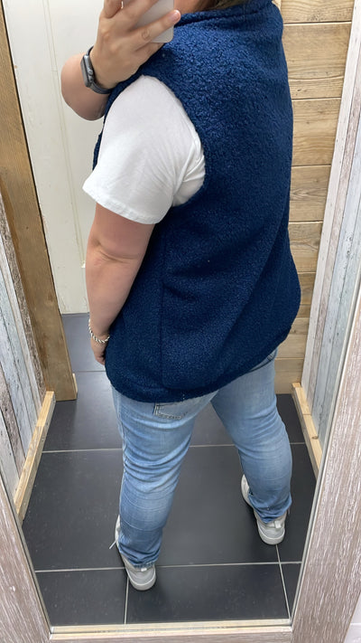 PS GILET 'TEDDY' | JEANSBLAUW