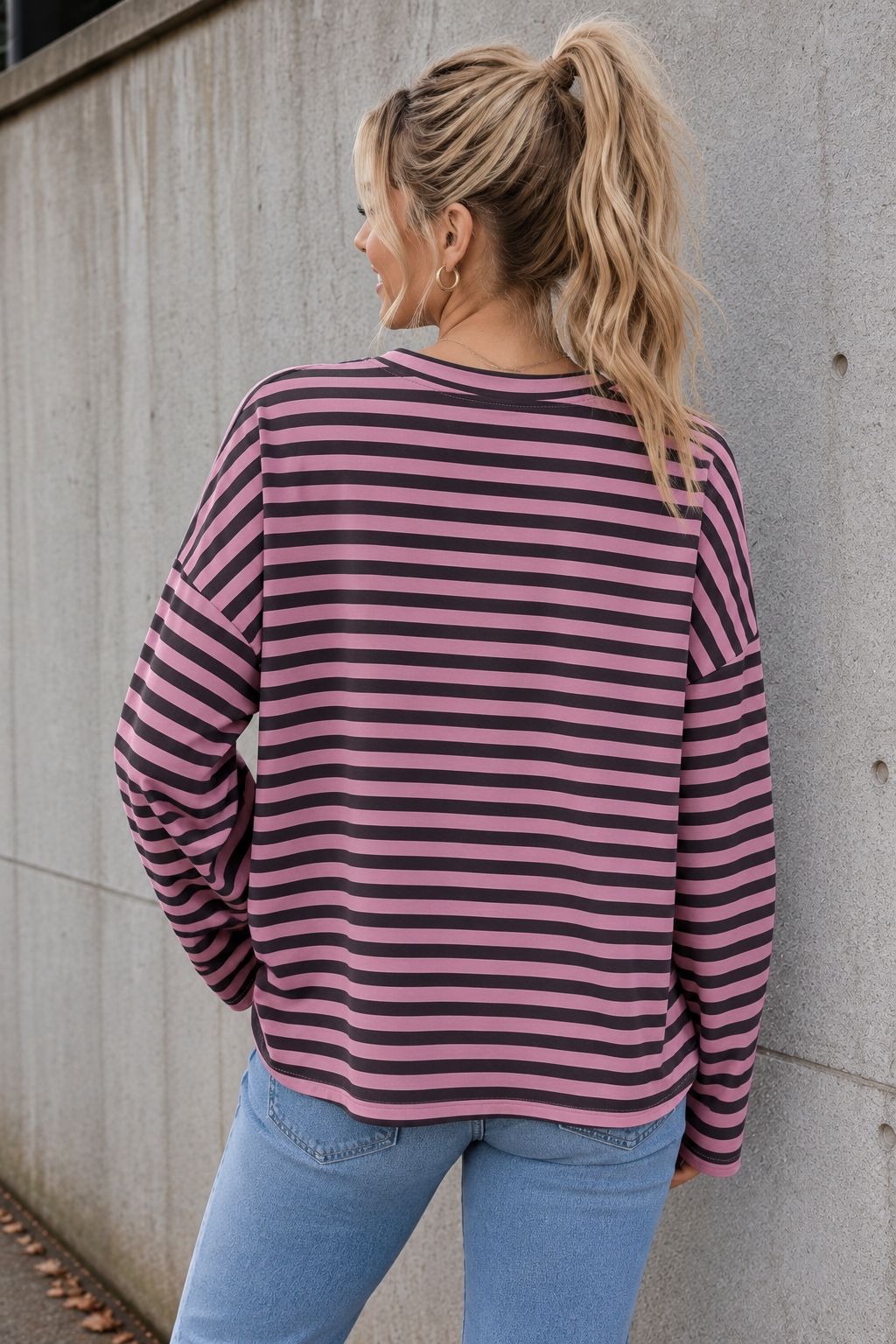 LONGSLEEVE 'STREPEN' | ROZE