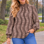 PS TOP 'GESMOKTE COLL' | TAUPE