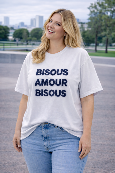 PS T-SHIRT ‘BISOUS' | NAVY