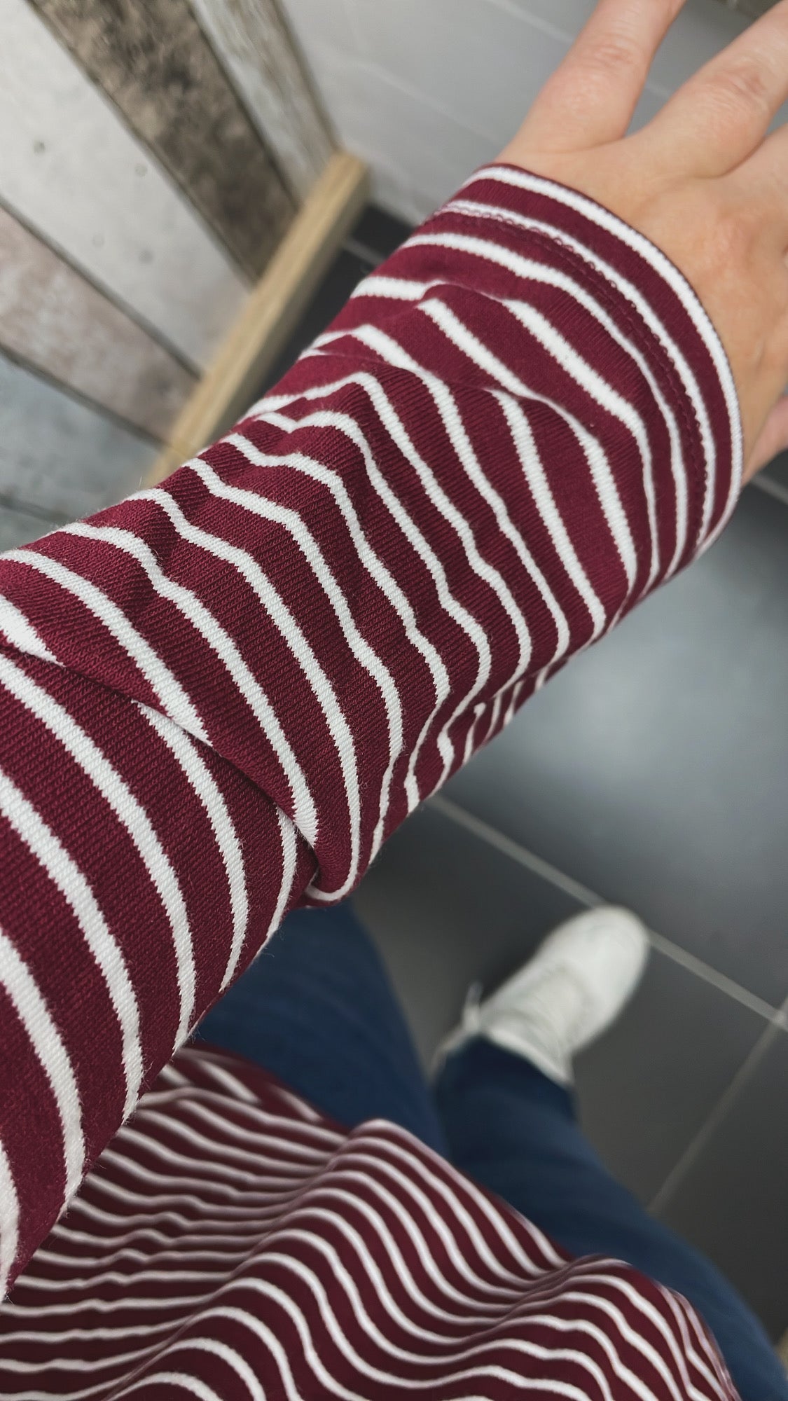 PS LONGSLEEVE 'STREPEN' | BORDEAUX