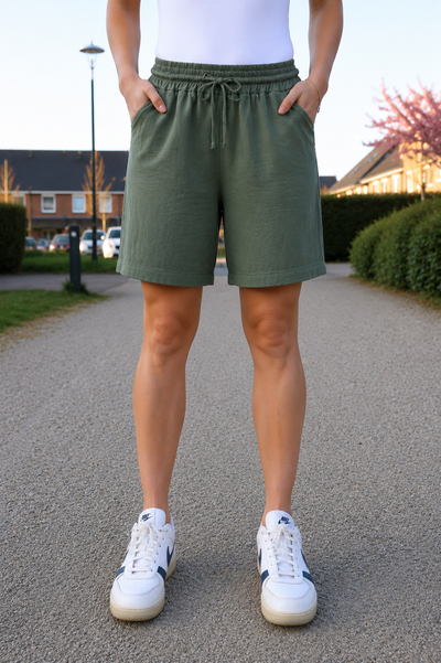 LINNEN BROEK 'KORT' | ARMY