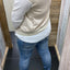 BASEBALL JACKET | BEIGE/WIT