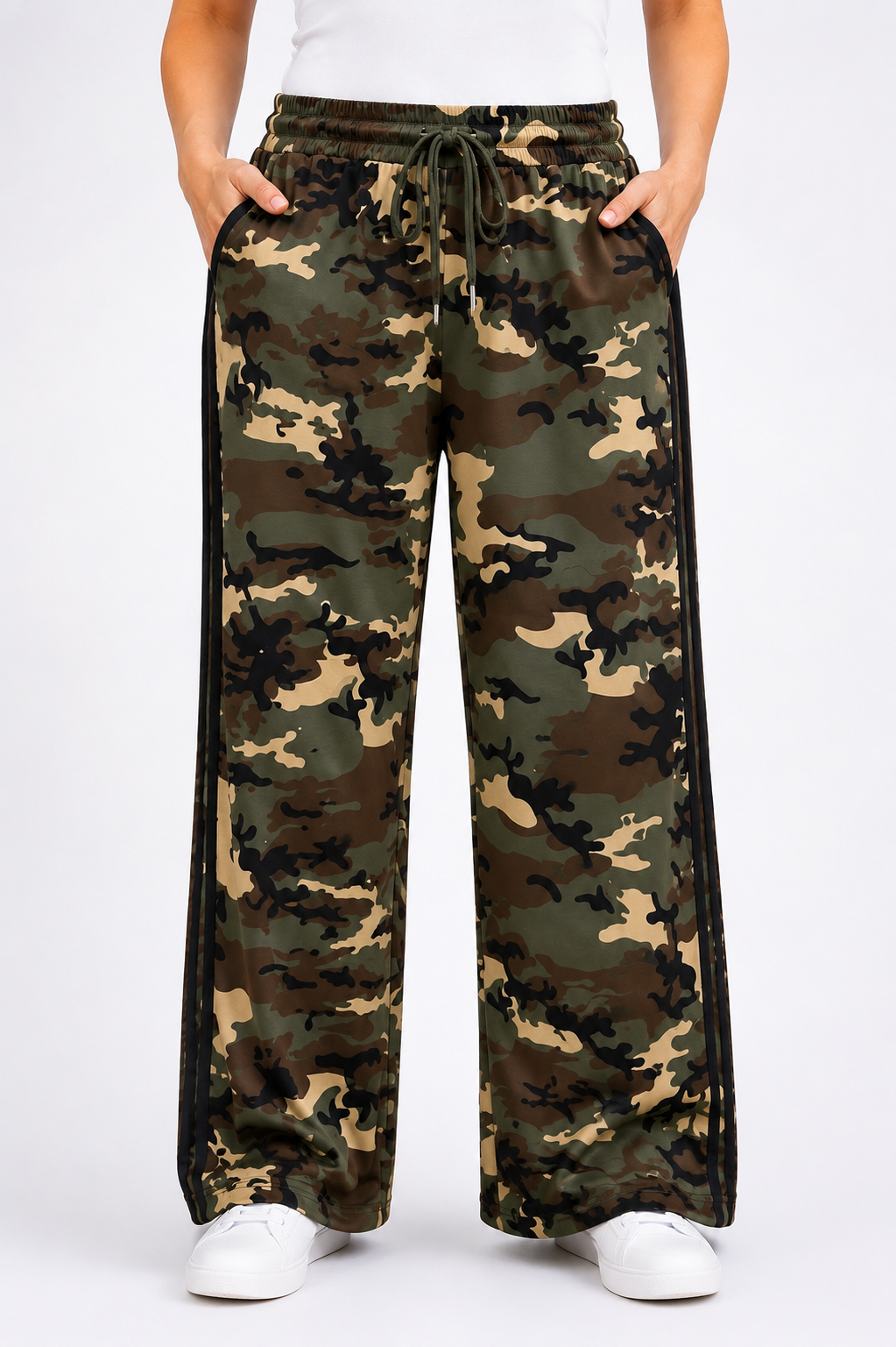 PS JOGGINGBROEK 'CAMOUFLAGE' | ZWART