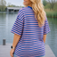 PS TOP ‘GLITTERS STREPEN' | KOBALT