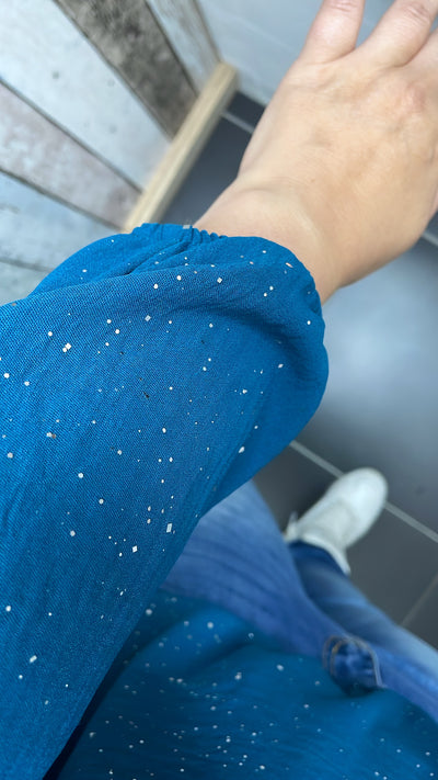 BLOUSE VM 'GLITTER' | PETROL