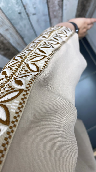 PS TOP 'BORDUURSEL MOUW' | TAUPE