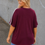 PS TOP V-HALS 'POCKET' | BORDEAUX