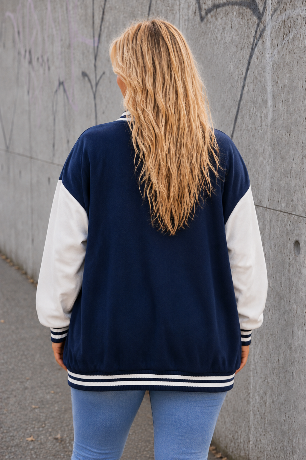 PS BASEBALL JACKET | NAVY