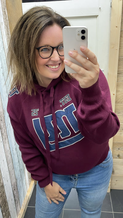 SWEATER 'NY CAPUCHON' | BORDEAUX